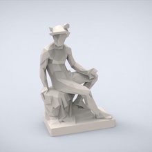 druckbare statue Merkur lowpoly-Stil Kunst miniaturen Herausforderung der Miniatur Skulptur classic die klassische low lowpoly traditionellen alten Quecksilber Figuren Skulpturen 3d print model - Mito3D