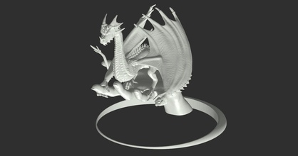 printable stl 174 dragon 3d model 3dmodel cg game print 3dprint animal art sculpture character monster miniature sculptures 3d print model - Mito3D
