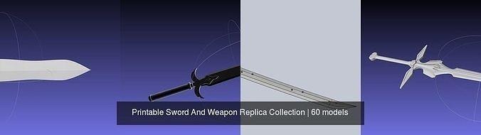 printable sword weapon replica collection blade bladed toy games toys 3d printing anime game cosplay prop assembly fantasy sao 3d print model - Mito3D