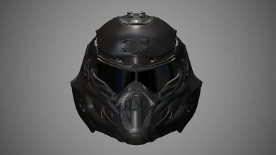 printable titanfall custom helmet stl forprint print stel 3d printmodel mask armor defence strikeball paintball toy game size future futuristic head airsoft hobby diy 3d print model - Mito3D