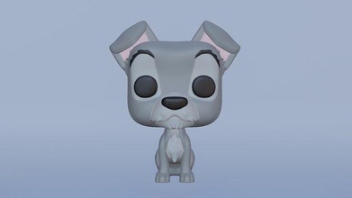 printable tramp funko lady toy character disney movie toys figure sculpture games ladyandthetramp dog 3d print model - Mito3D