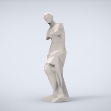druckbar venus de milo lowpoly stil miniatur skulptur klassisch traditionell statue uralt miniaturen herausforderung kunst skulpturen 3d print model - Mito3D