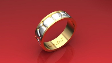printablle ring men silver gold rhino printable jewel jewelry shiny 18k 14k sterling gemstones diamonds obj v ray render 3dgold fashion beauty precious rings 3d print model - Mito3D
