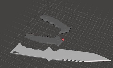 prisma faca valoroso cuchillo tumulto videojuegos jogos brinquedos 3d print model - Mito3D