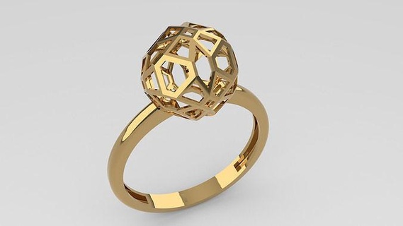 prism ring gold silver fashion design love wedding printable jewelry rings 3d print model - Mito3D