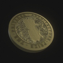 pritzker moneda dinero comercio efectivo mercado oro negocio arte escaneos réplicas 3d print model - Mito3D
