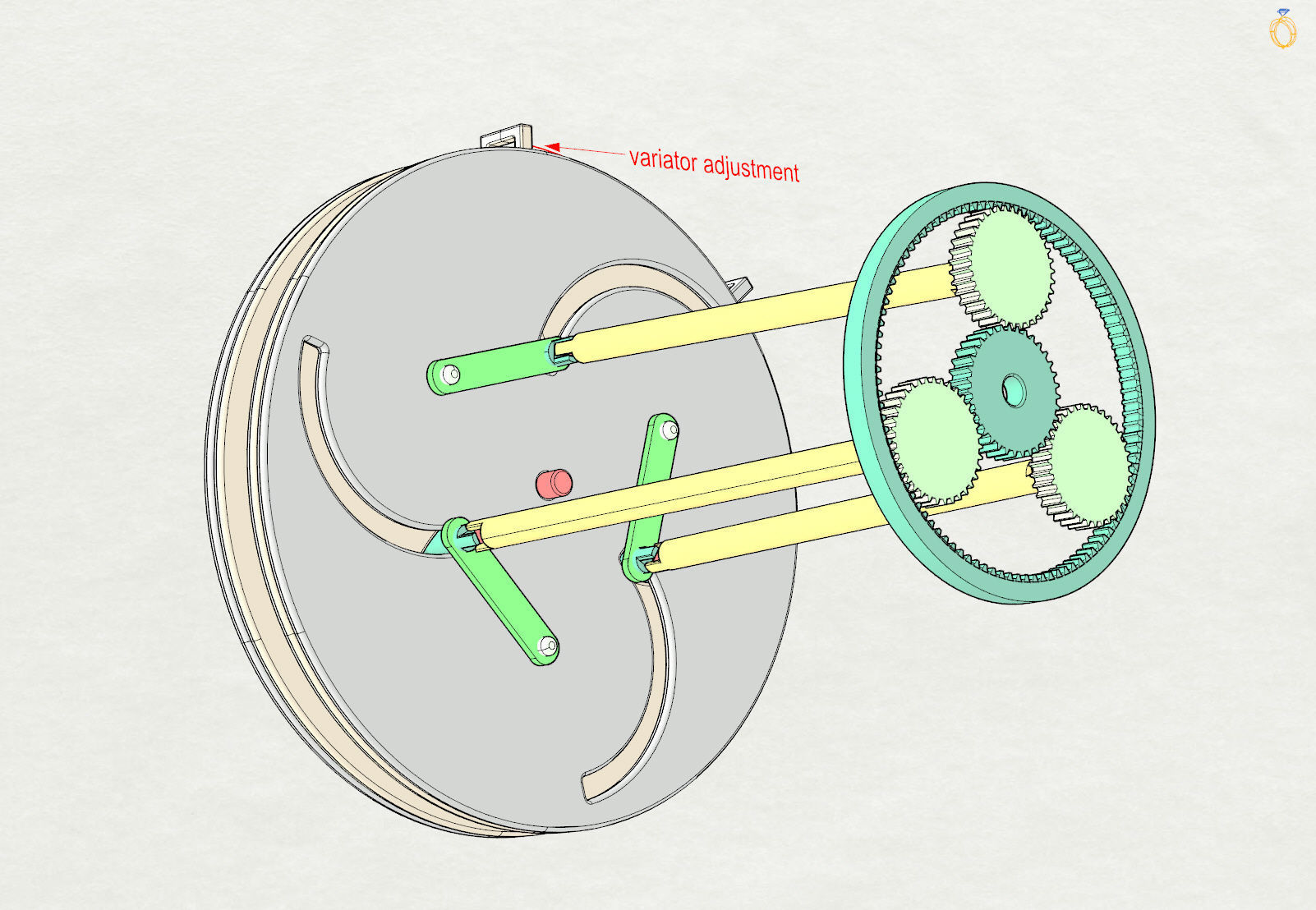 progressivo trasmissione variare catena case automobilistiche interessato riduttore ingranaggio guidare fai robotica re pare passatempo auto settore automobilistico ruota corsa automatico aggiustare 3D print model - Mito3D