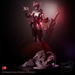 project code red complete set commercial package 3dprint sculptures 3dmodel printable mecha cyberpunk futuristic female projectcodered art 3d print model - Mito3D