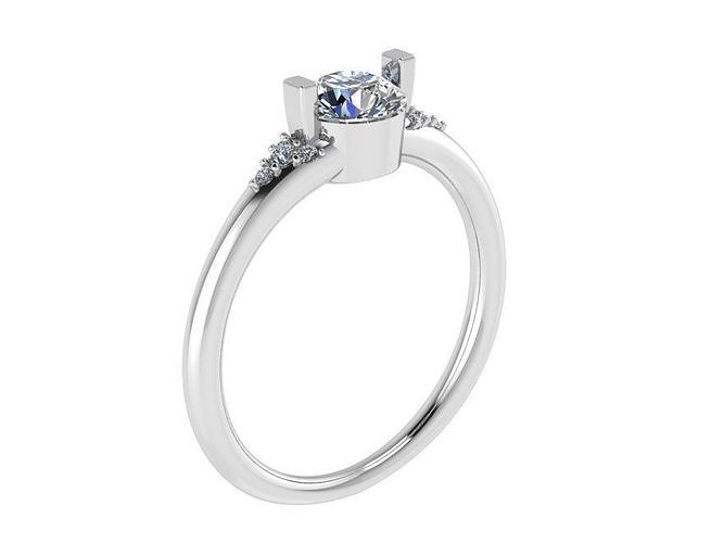 promesa diamante anillo 1326 oro pavimentar joyería joya plata fabricación Moda diseño compromiso imprimible libra esterlina pulsera cubano arete collar colgante pendiente anillos 3D print model - Mito3D