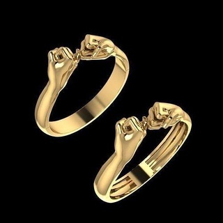 promesa anillo promesa anillo oro joyería lujo joyería joya anillos 3d print model - Mito3D