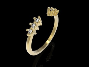 Zinken öffnen Ring Design Diamanten Juwelierdesign Juwelierliebhaber Schmucksüchtiger Schmuckdesign Schmuckdesigner Juwelen Luxus Ringe Stil Hochzeit Gold Silber Schmuck 3d print model - Mito3D