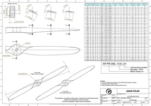 propeller ap-pr-006 10-4 rc plane aircraft model 3d aviation airfoil print drawing hobby diy mechanical parts engine wooden airplane blade airscrew rotary 3d print model - Mito3D