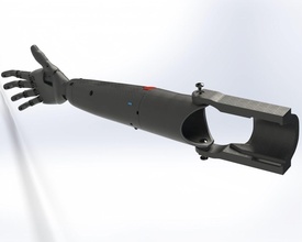 protez kol teknoloji ekipman yalıtılmış güç beyaz gözetim silah çelik savaş savunma bilim mühendislik 3d print model - Mito3D