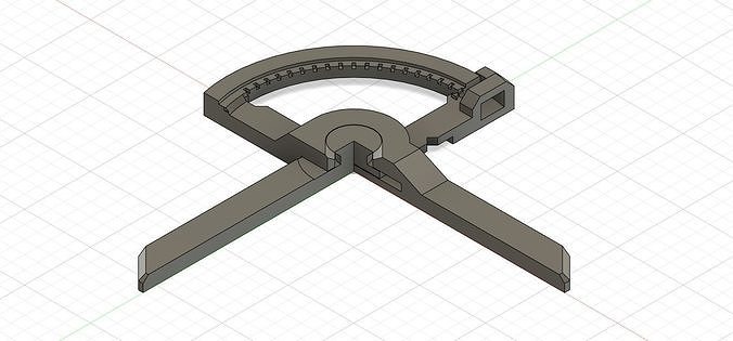 iletki ekipman 3dprint fusion360 gadget fdm sla teknoloji kağıt ofis 3dprintedprotractor eşsiz tasarım diy araçlar fusion360design ölçüm yapımcı projeleri özel geometri yazdırılabilir practical3dprint bilim mühendislik 3D print model - Mito3D