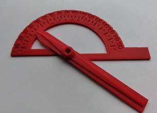 ruler protractor - material marking tool measurements angle 3dprint hobby diy hand tools 3d print model - Mito3D