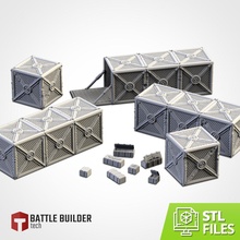 provisions containers 40k warhammer barricades future terrain legion star wars xenos tau ork ammunition titan forge cult makers raven twin imperial games toys board 3d print model - Mito3D