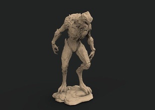 prowler humanoid creature monster game 3d character demon games toys 3d print model - Mito3D