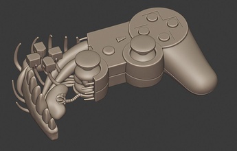 ps3 contoller game controller videogame pc art sculptures 3d print model - Mito3D