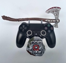 ps4 controller stand god of war controllerstand playstation godofwar kratos axe base suporte controleps4 suportedecontrole videogame games toys game accessories 3d print model - Mito3D