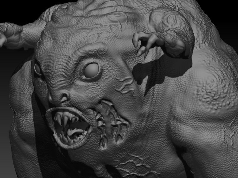 pseudo giant molestatore gioco mutante bestia gigante mutazione creatura scultura predatore radiazione chernobyl arte sculture 3D print model - Mito3D