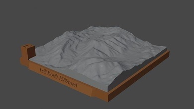 psi korifi montagna paesaggio vulcano terreno ambiente natura fotogrammetria elevazione dem scienza 3d print model - Mito3D