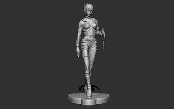 pso hunewearl character model art statue figurine sculpture gaming sculptures 3d print model - Mito3D