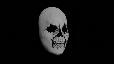 psicopatico maschera alba stampa buio viso coppia gioco orrore denti halloween testa stampabile giochi giocattoli passatempo fai 3d print model - Mito3D