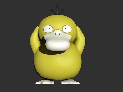 Psyduck Golduck evrim pokemon kül brock sisli meşe anime nintendo manga video oyun tutmak tuzak pokeball su psişik Sanat heykeller 3d print model - Mito3D