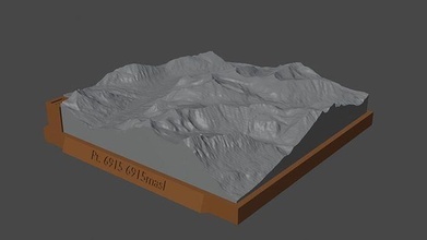 pt 6915 montagne paysage volcan terrain environnement nature photogrammétrie élévation dem science 3d print model - Mito3D