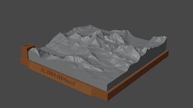 pt 8084 mountain landscape volcano terrain environment nature photogrammetry elevation dem science 3d print model - Mito3D
