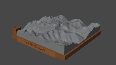 pt 8336 mountain landscape volcano terrain environment nature photogrammetry elevation dem science 3d print model - Mito3D