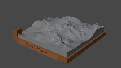 pt 8517 mountain landscape volcano terrain environment nature photogrammetry elevation dem science 3d print model - Mito3D