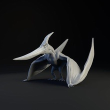 pteranodonte previsto 3d stampa pre supportato dinosauro rettile volare giurassico dino estinto uccello animale preistorico miniatura mini creatura bestia natura lucertola figura stampabile arte 3d print model - Mito3D