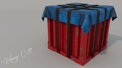pubg air drop box container airdrop crate art game games toys accessories 3d print model - Mito3D