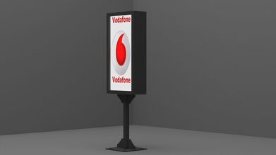 publicidade sinal de aviso a vodafone signalise arte sinais logotipos 3d print model - Mito3D