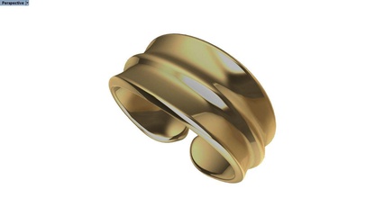 puffy bangle gioielli braccialetto moda stile argento oro lucente smaltato mordern bracciali 3d print model - Mito3D
