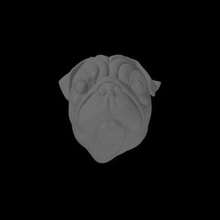 pug - handle dog bull terrier bullterrier doghome home handles doorknobs knob animal nature mammal canine puppy house accessories 3d print model - Mito3D