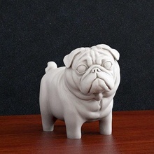 mops hund 2 kopf kopfhund kopftier schmuck anhänger ring tiere rottweiler kunst skulpturen 3d print model - Mito3D