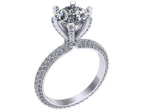 pulpo testa anello gioielli diamante d'oro argento di fantasia lucido ciondoli 3d print model - Mito3D