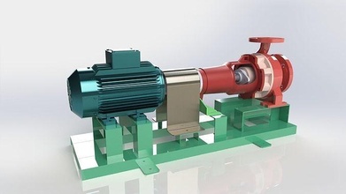 pompa motor makine sanayi güç solidworks bilim mühendislik 3d print model - Mito3D