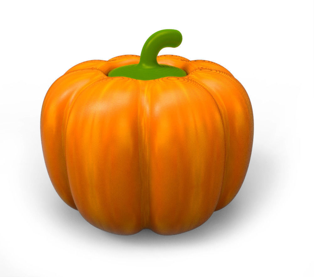 zucca - 3d stampabili casa di verdure halloween cibo zucche jackolantern giorno del ringraziamento frutta groente pompoen 3dprint 3dprintable arredamento 3D print model - Mito3D