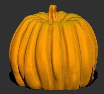 pumpkin 1 halloween fall thanksgiving holiday art sculptures 3d print model - Mito3D
