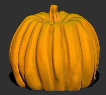 citrouille 1 Halloween tomber action grâces vacances art sculptures 3d print model - Mito3D