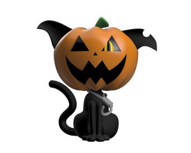 pumpkin cat - halloween animal zoo kitty nature cool spooky funny toy play games toys 3d print model - Mito3D