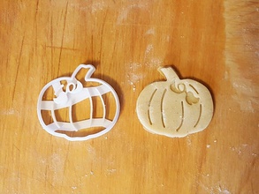 pumpkin cookie cutter version 3 house lantern halloween spooky jack o october fall scary biscuit dining kitchen protonik baknig bakery baked 3d print model - Mito3D