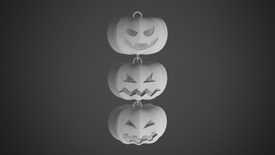 Kürbis Ohrring Ohrringe Halloween Schmuck Fantasie Kunst 3d print model - Mito3D