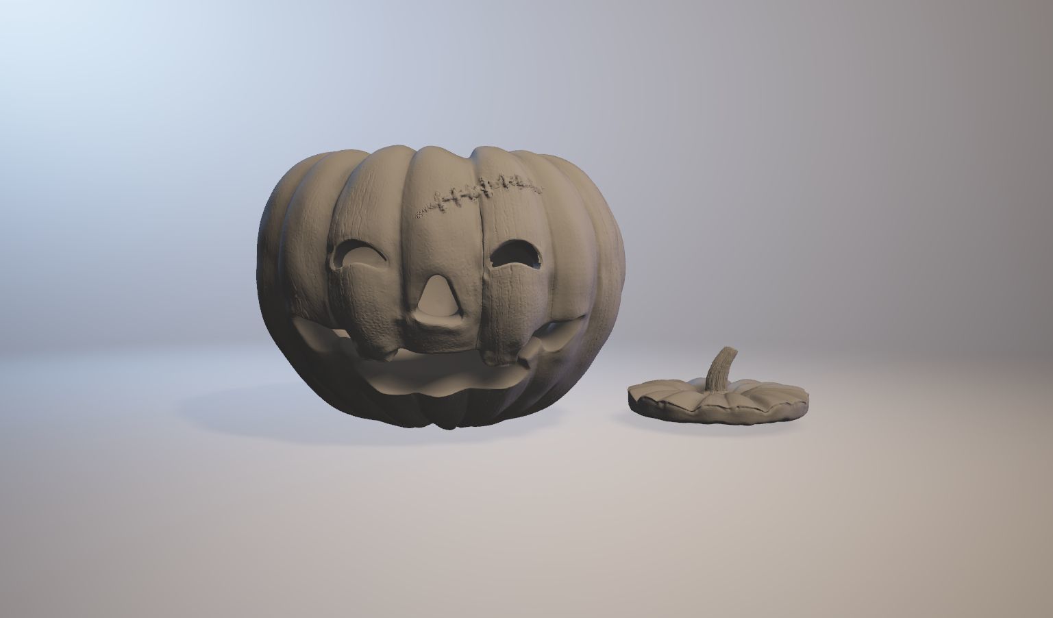 citrouille jack art la fête d'halloween le monstre légende de fées sculptures 3D print model - Mito3D