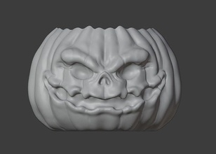 pumpkin jar halloween witch monster candy party collectible decor hobby diy 3d print model - Mito3D