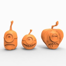 citrouille serviteur 3d déco figurines cadeau halloween tête holliday jack miniatures impression imprimable légume jeux jouets 3d print model - Mito3D