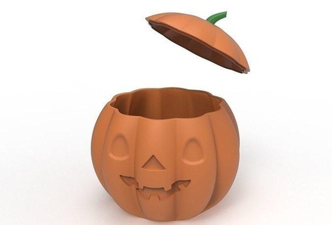 pumpkin pot bowl urn container halloween spooky pumpkinspice decore art juhannproduct horror witch homedecore house decor 3d print model - Mito3D